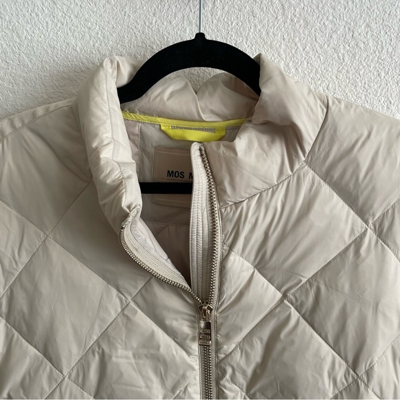 NWOT Mos Mosh Aubrey Diamond Down Poncho in Birch Packable Lightweight Jacket - Picture 9 of 16